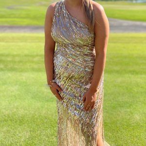 Nude Sparkly Sequin Dress